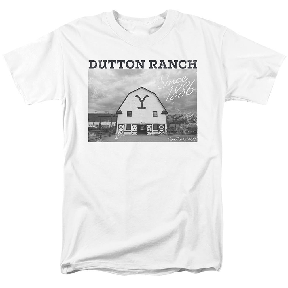 Yellowstone Dutton Barn Mens T Shirt White