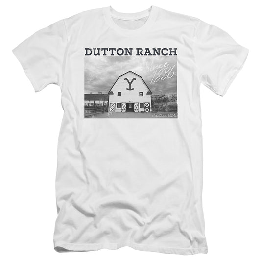 Yellowstone Dutton Barn Slim Fit Mens T Shirt White