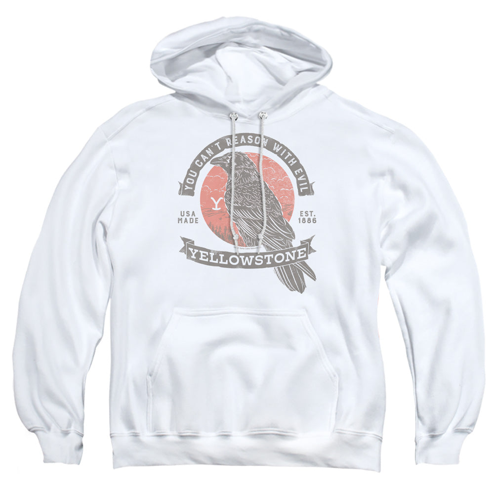 Yellowstone Evil Bird Mens Hoodie White