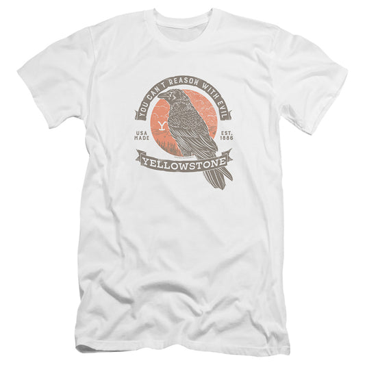 Yellowstone Evil Bird Premium Bella Canvas Slim Fit Mens T Shirt White