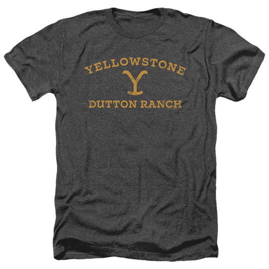 Yellowstone Arched Logo Heather Mens T Shirt Black