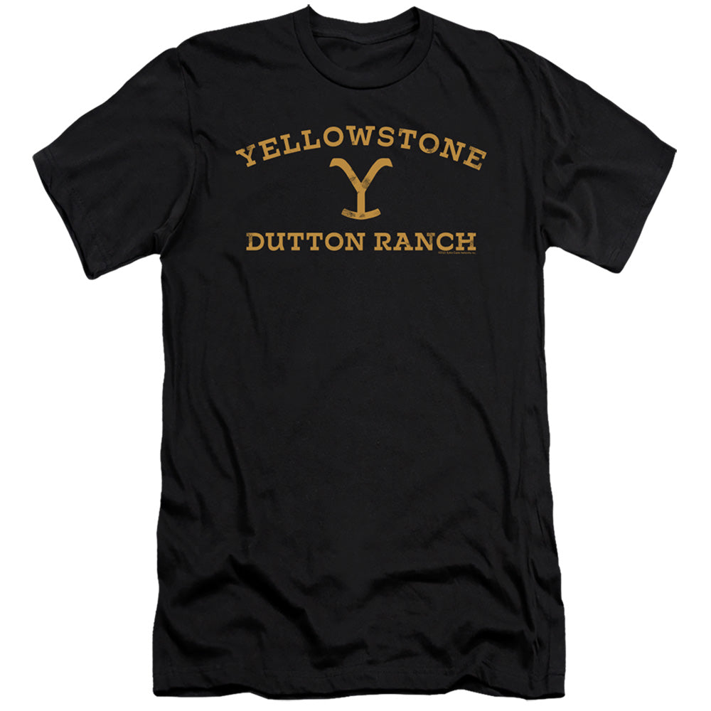 Yellowstone Arched Logo Slim Fit Mens T Shirt Black