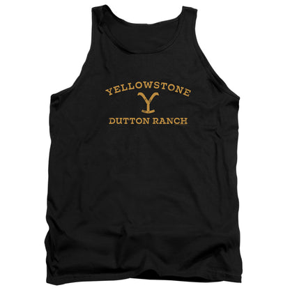 Yellowstone Arched Logo Mens Tank Top Shirt Black