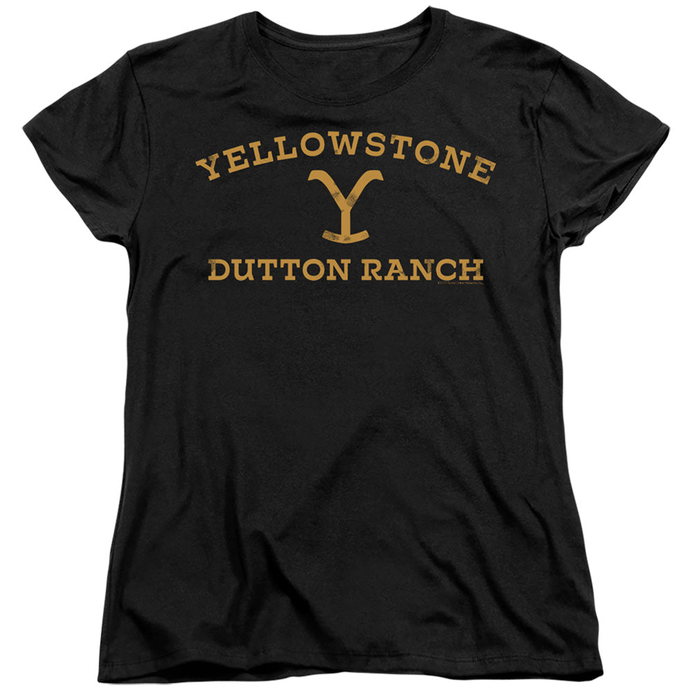 Yellowstone Arched Logo Womens T Shirt Black