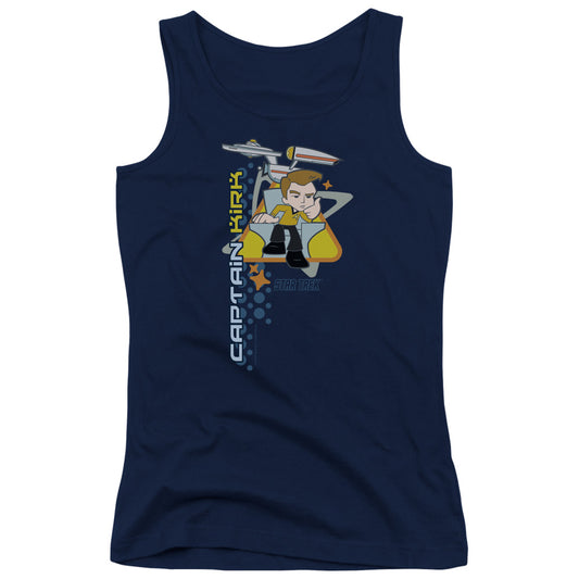 Quogs Captains Chair Womens Tank Top Shirt Navy