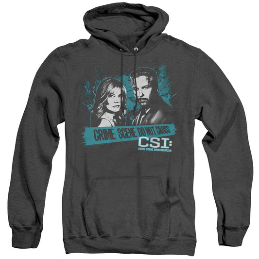 Csi Cross The Line Mens Heather Hoodie Black Officially Licensed