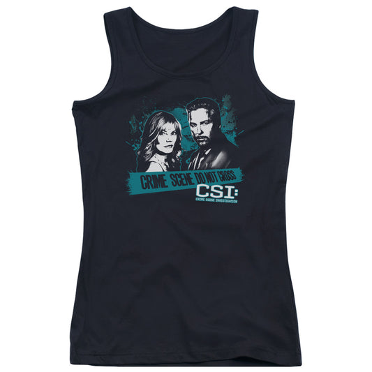 Csi Cross the Line Womens Tank Top Shirt Black