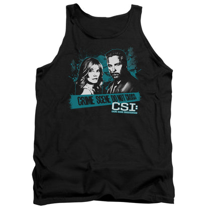 Csi Cross The Line Mens Tank Top Shirt Black