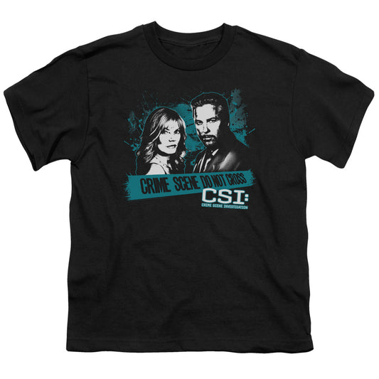 Csi Cross the Line Kids Youth T Shirt Black Officially Licensed