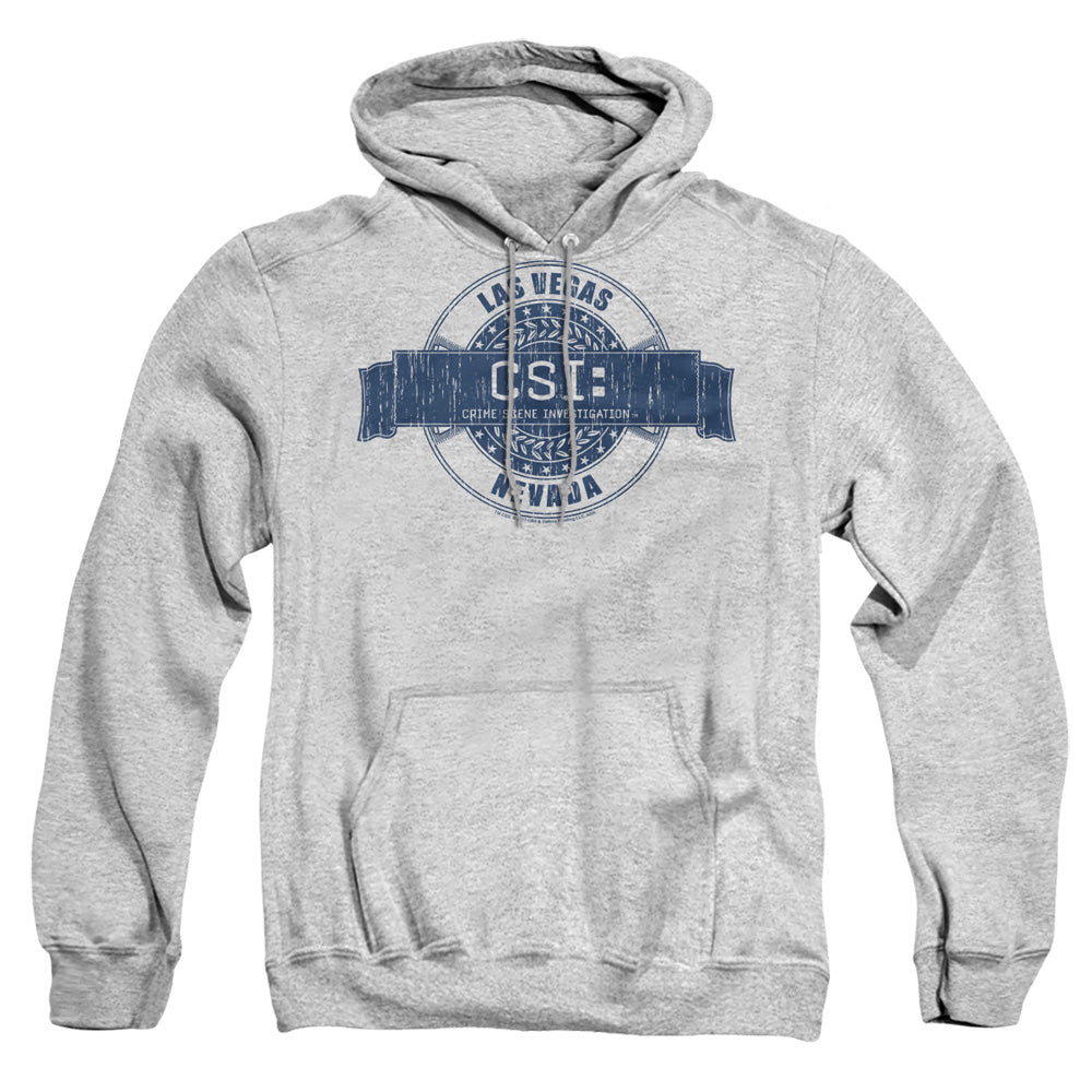 Csi Vegas Badge Mens Hoodie Athletic Heather Officially Licensed