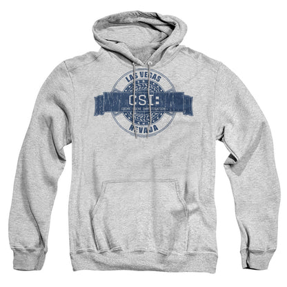 Csi Vegas Badge Mens Hoodie Athletic Heather Officially Licensed