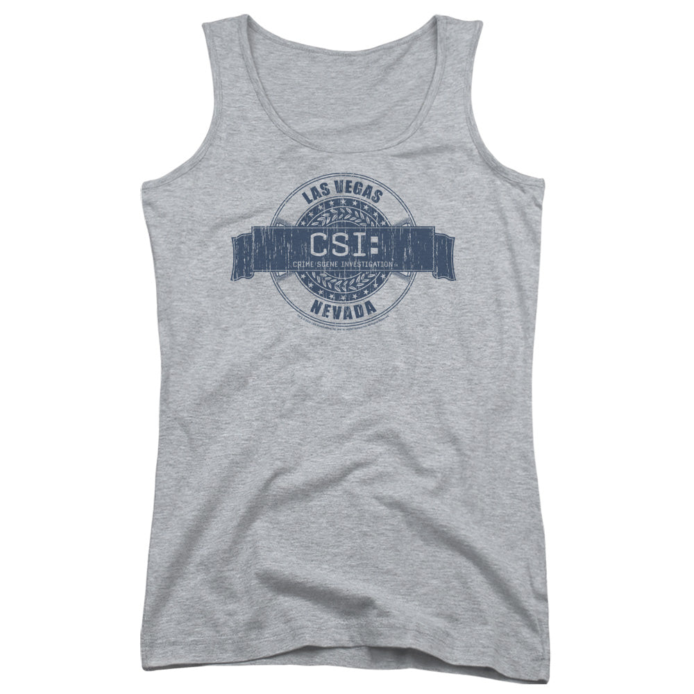 Csi Vegas Badge Womens Tank Top Shirt Athletic Heather