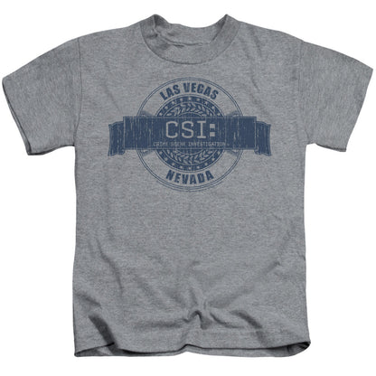 Csi Vegas Badge Juvenile Kids Youth T Shirt Athletic Heather Officially Licensed
