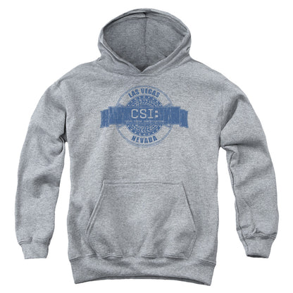 Csi Vegas Badge Kids Youth Hoodie Heather Officially Licensed