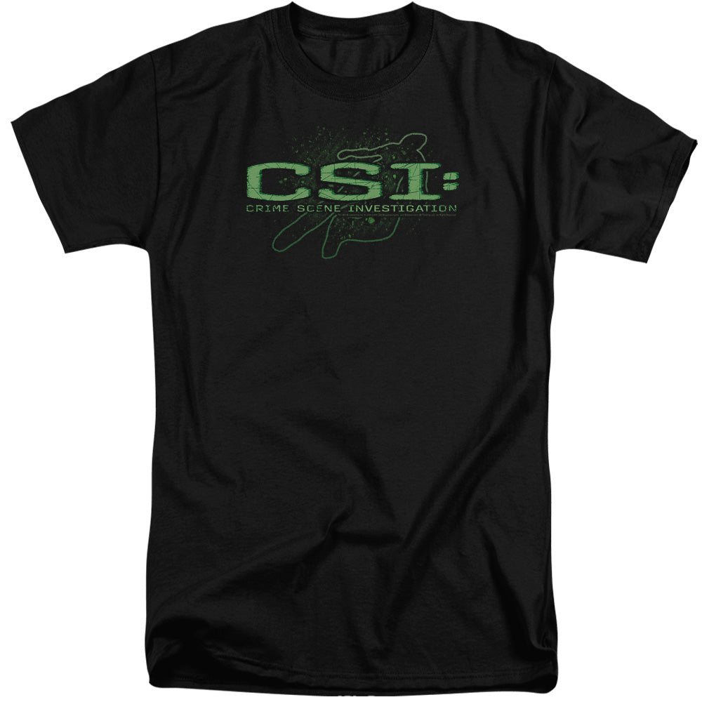 Csi Sketchy Shadow Mens Tall T Shirt Black Officially Licensed