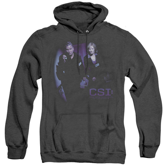 Csi At The Scene Mens Heather Hoodie Black Officially Licensed