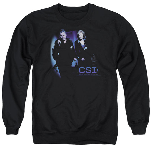 Csi At The Scene Mens Crewneck Sweatshirt Black Officially Licensed