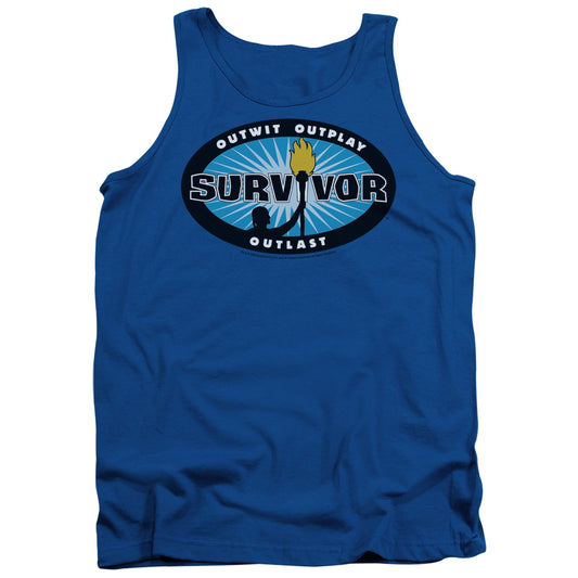 Survivor Blue Burst Mens Tank Top Shirt Royal Blue