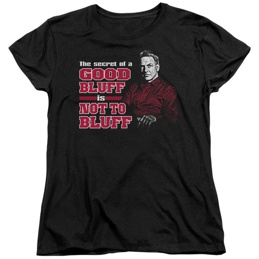 Ncis No Bluffing Womens T Shirt Black Officially Licensed