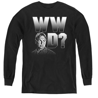 Ncis What Would Gibbs Do Long Sleeve Kids Youth T Shirt Black Officially Licensed