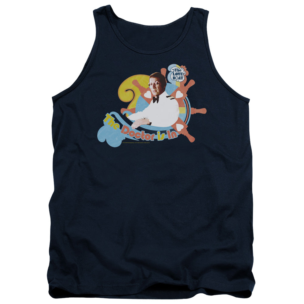 Love Boat The Doctor Is In Mens Tank Top Shirt Navy