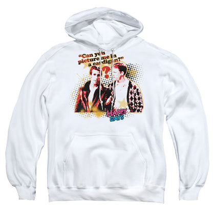 Happy Days No Cardigans Mens Hoodie White Officially Licensed