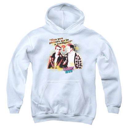 Happy Days No Cardigans Kids Youth Hoodie White Officially Licensed