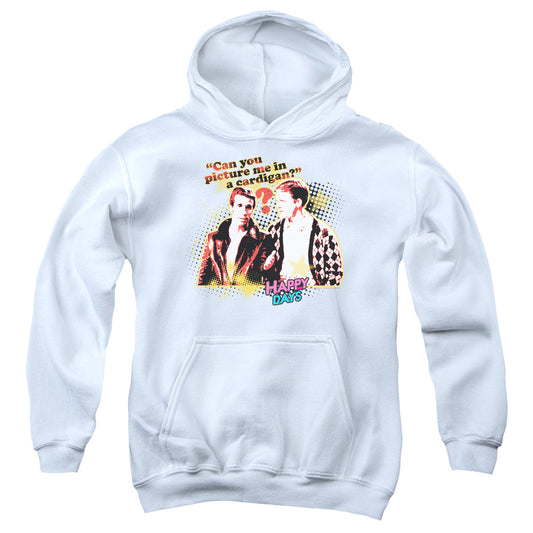 Happy Days No Cardigans Kids Youth Hoodie White Officially Licensed