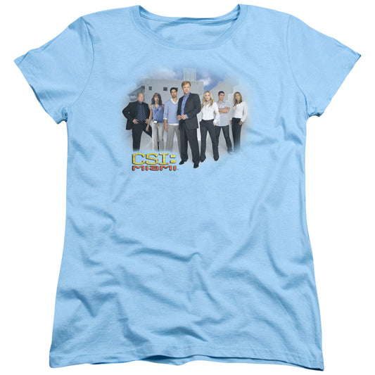 Csi Miami Cast Womens T Shirt Light Blue Officially Licensed