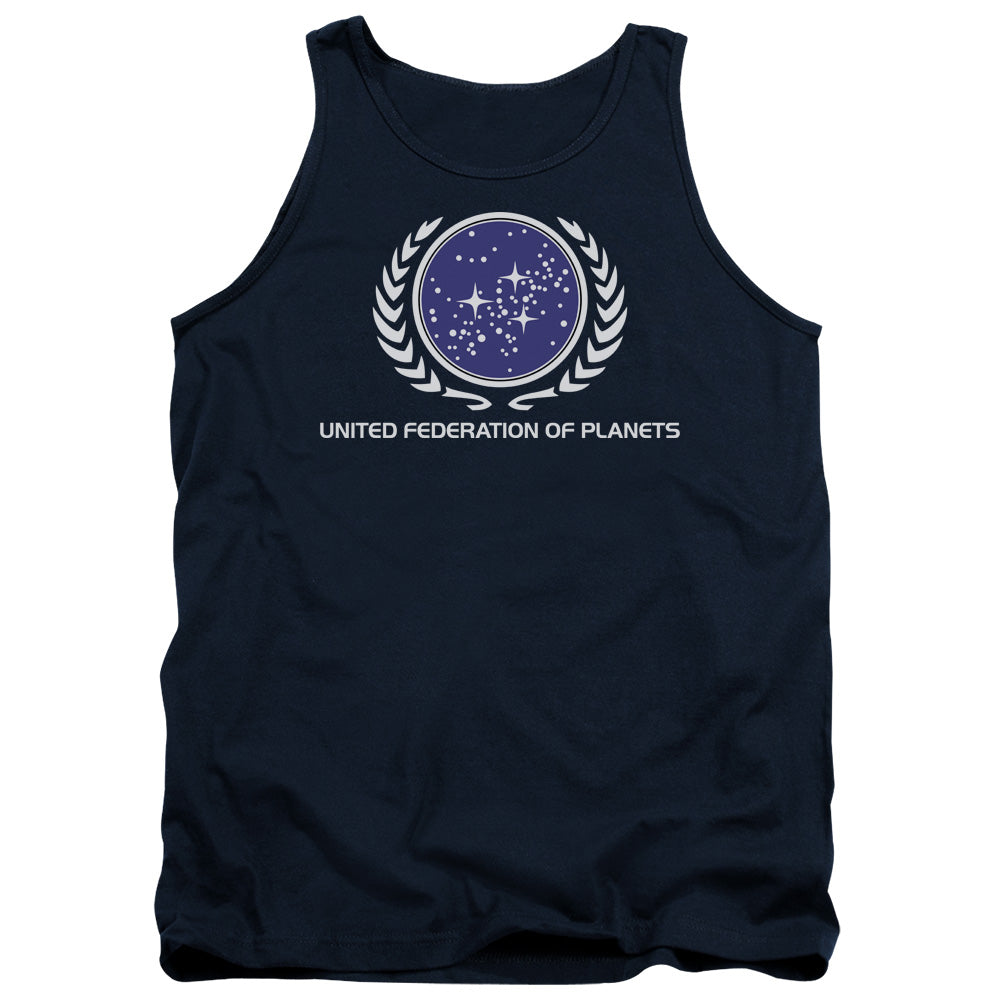 Star Trek United Federation Logo Mens Tank Top Shirt Navy