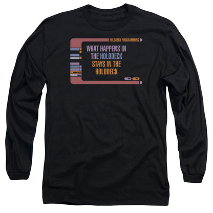 Star Trek Holodeck Secrets Mens Long Sleeve Shirt Black Officially Licensed Officially Licensed
