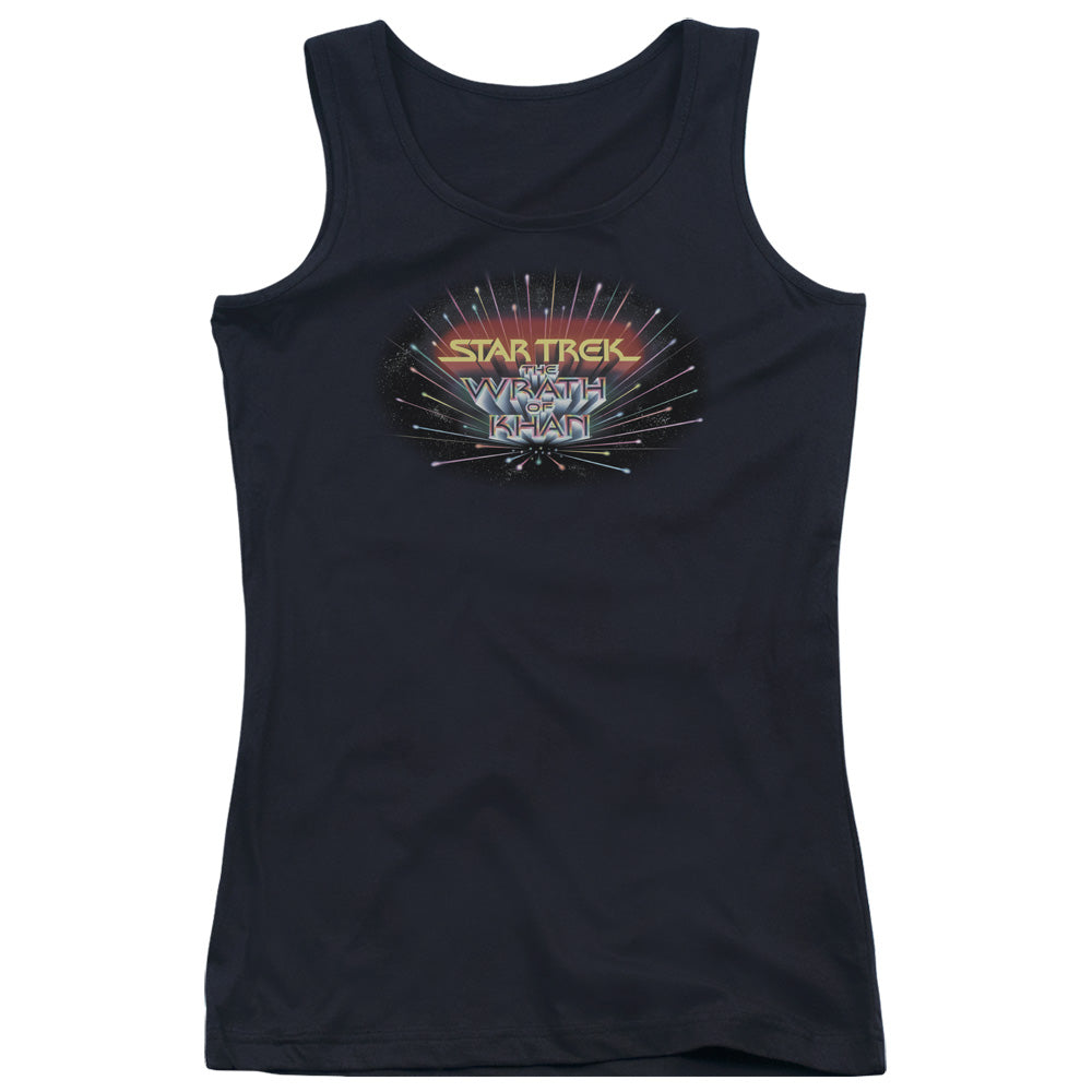 Star Trek Khan Logo Womens Tank Top Shirt Black