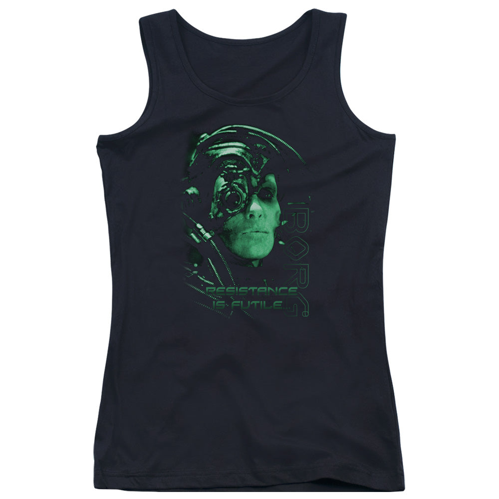 Star Trek Resistance is Futile Womens Tank Top Shirt Black