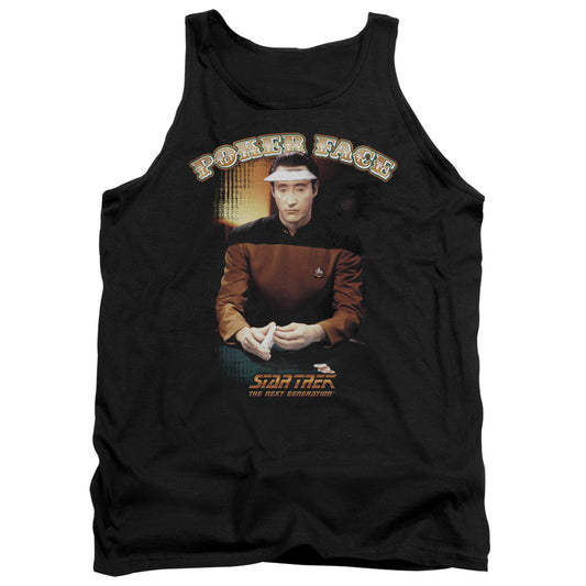 Star Trek Poker Face Mens Tank Top Shirt Black