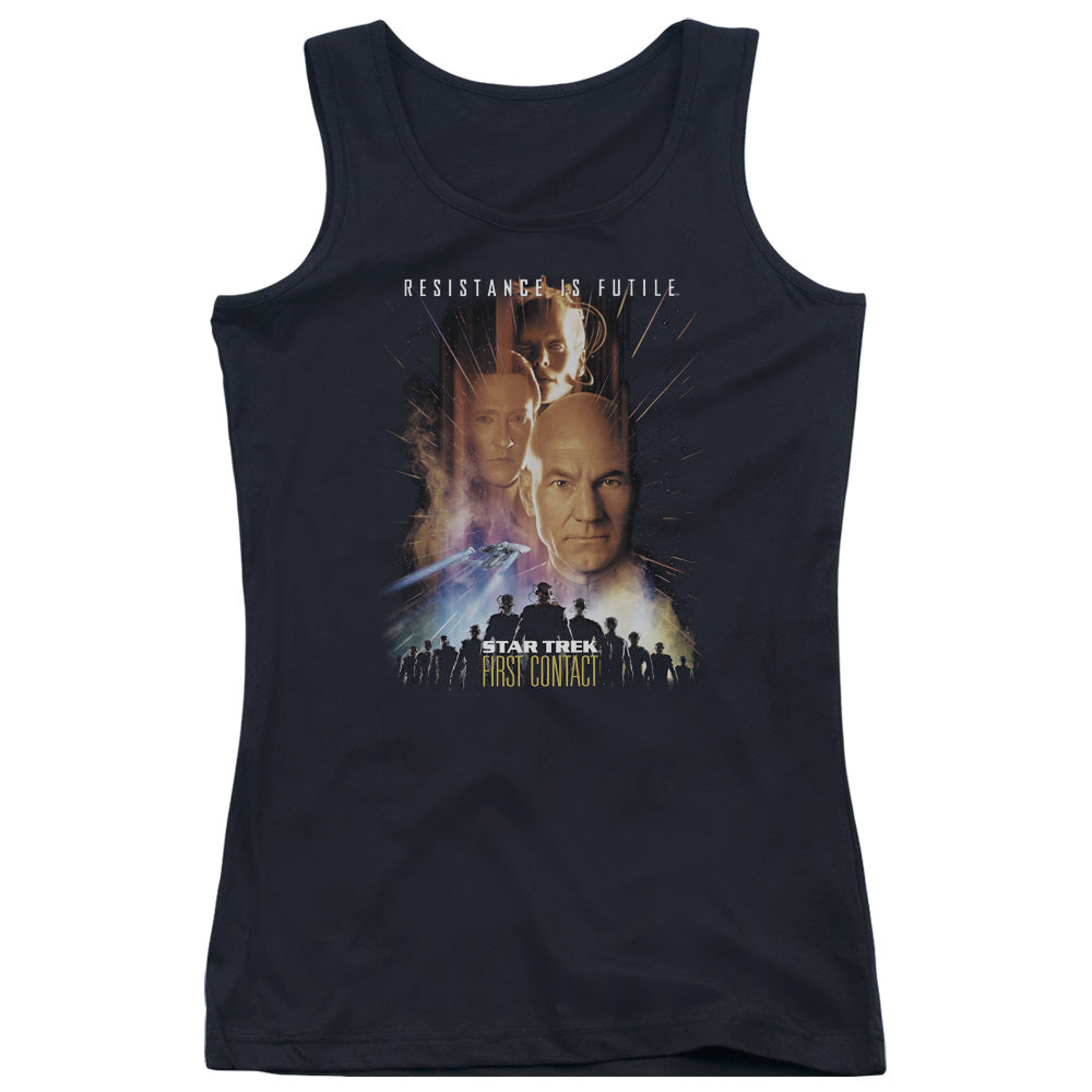 Star Trek First Contact(Movie) Womens Tank Top Shirt Black