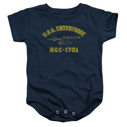 Star Trek Enterprise Athletic Infant Baby Snapsuit Navy