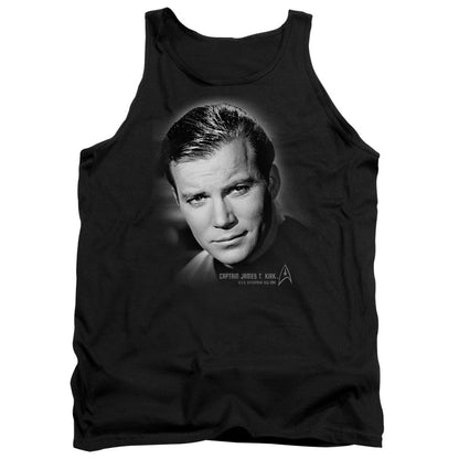 Star Trek Captain Kirk Portrait Mens Tank Top Shirt Black