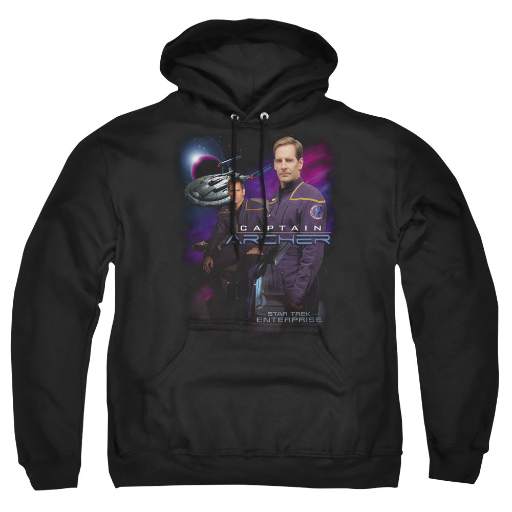 Star Trek Captain Archer Mens Hoodie Black