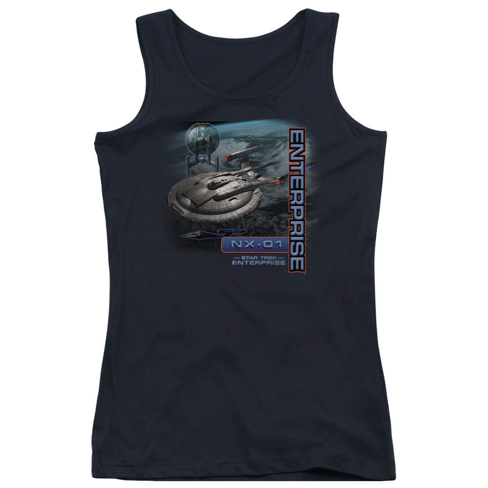 Star Trek Enterprise Nx 01 Womens Tank Top Shirt Black