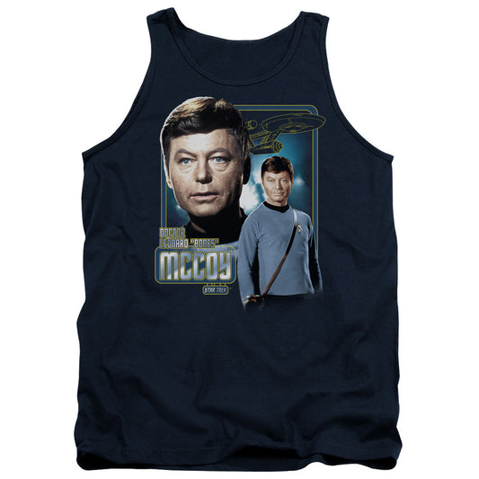 Star Trek Doctor Mccoy Mens Tank Top Shirt Navy