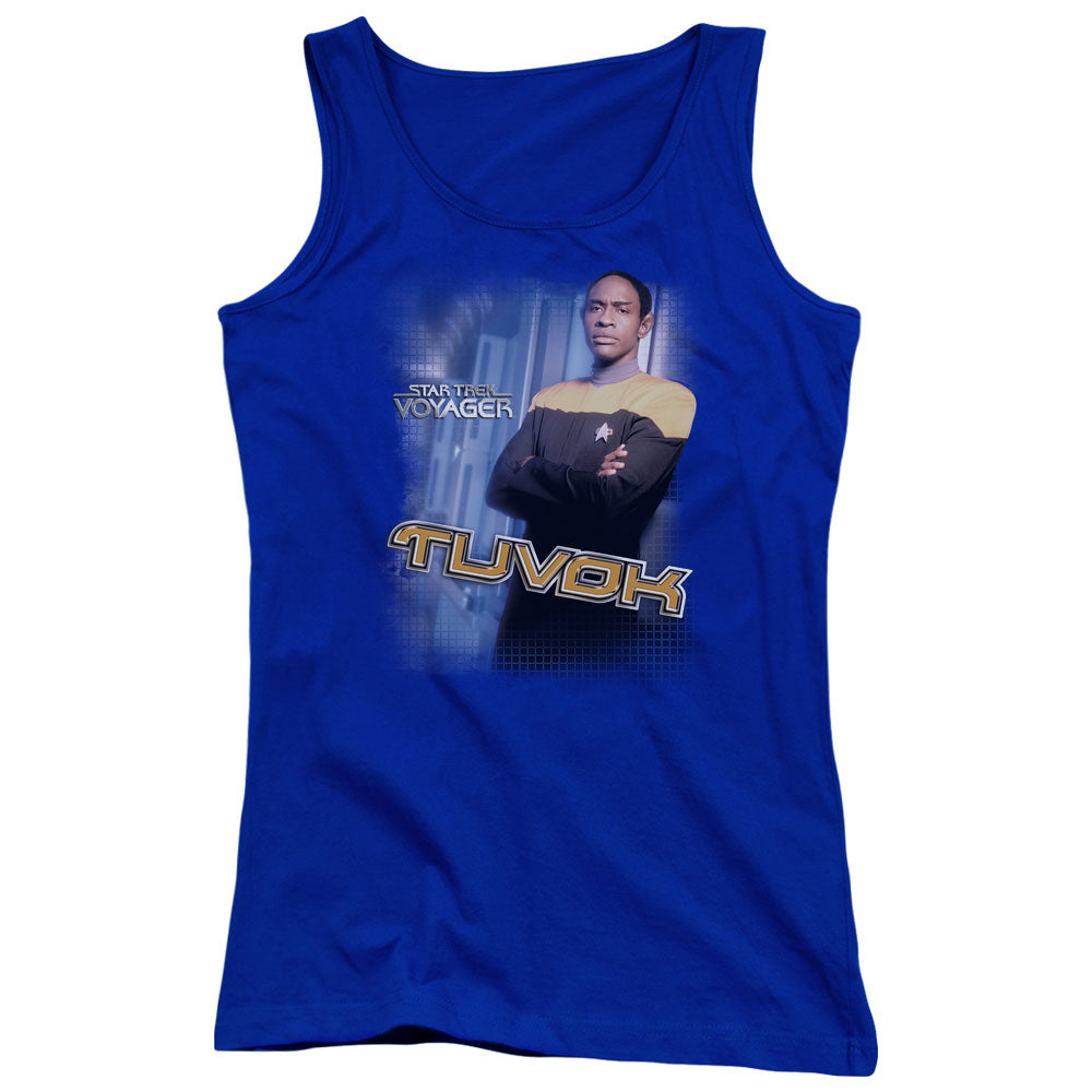 Star Trek Tuvok Womens Tank Top Shirt Royal Blue