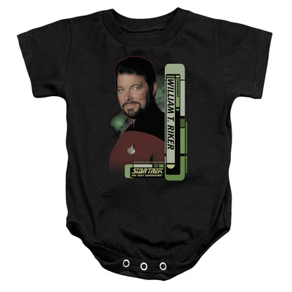 Star Trek Riker Infant Baby Snapsuit Black