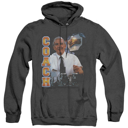 Cheers Coach Mens Heather Hoodie Black Officially Licensed