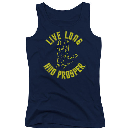 Star Trek Live Long Hand Womens Tank Top Shirt Navy