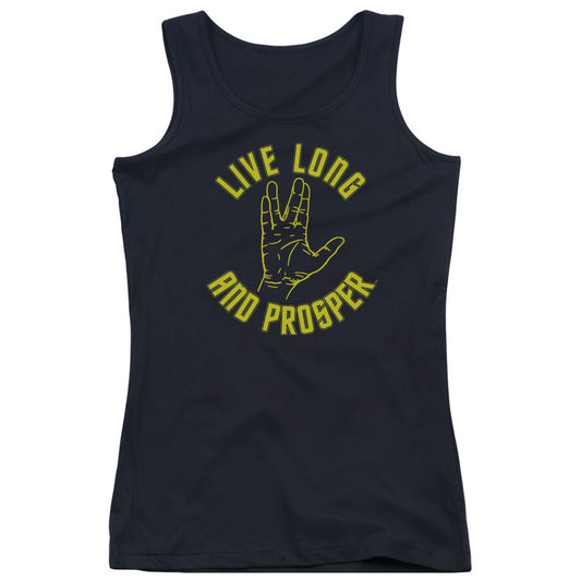 Star Trek Live Long Hand Womens Tank Top Shirt Black