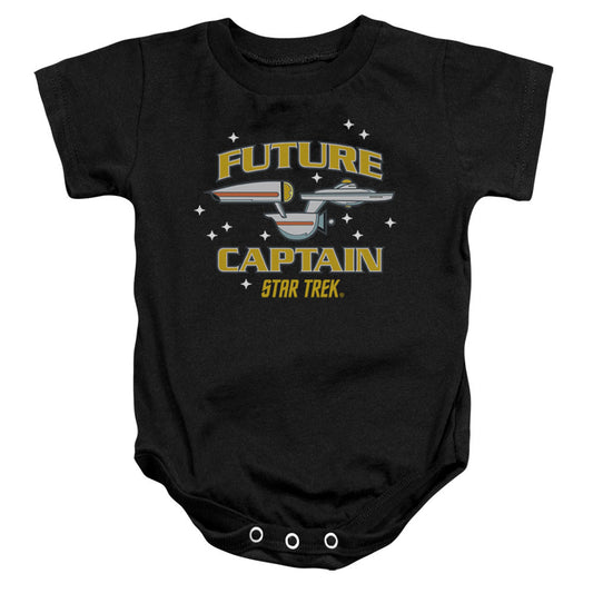 Star Trek Future Captain Infant Baby Snapsuit Black