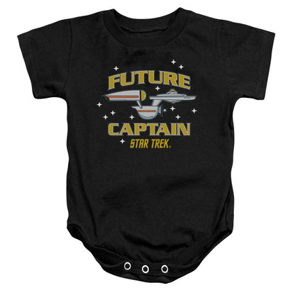 Star Trek Future Captain Infant Baby Snapsuit Black