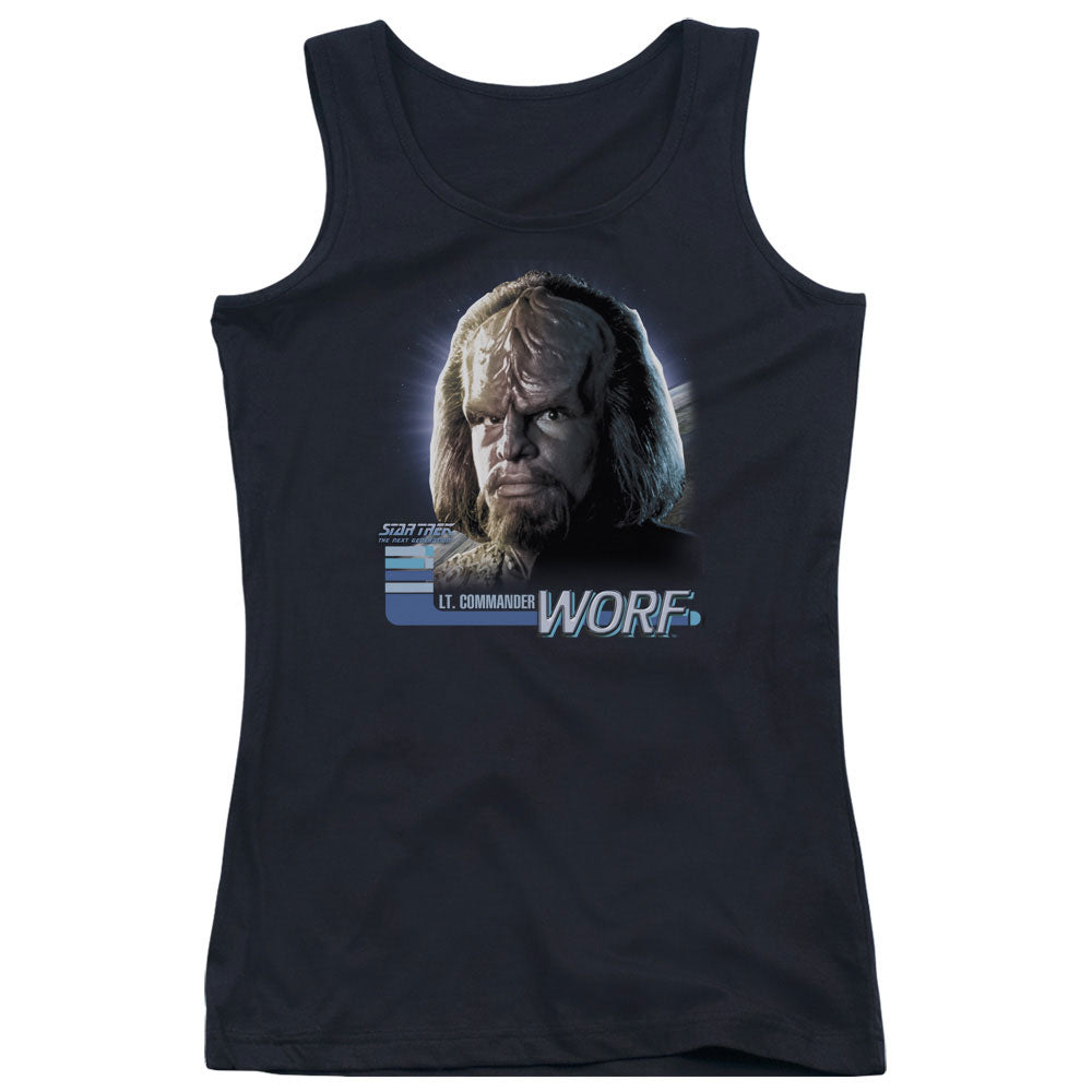 Star Trek Tng Worf Womens Tank Top Shirt Black