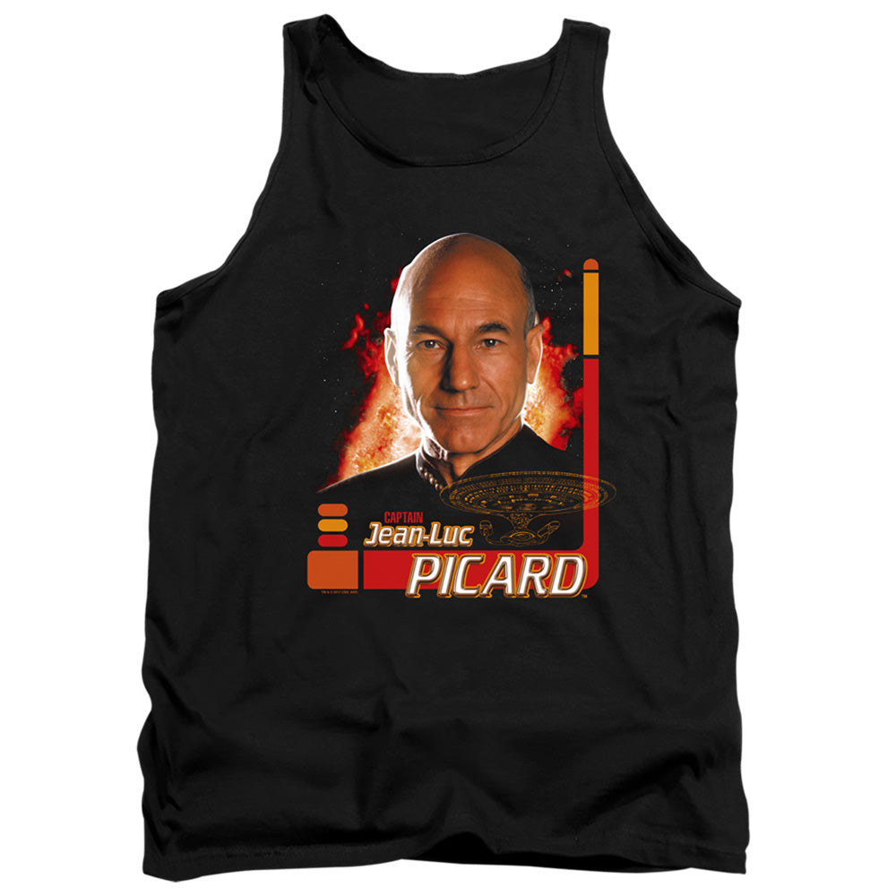 Star Trek Captain Picard Mens Tank Top Shirt Black