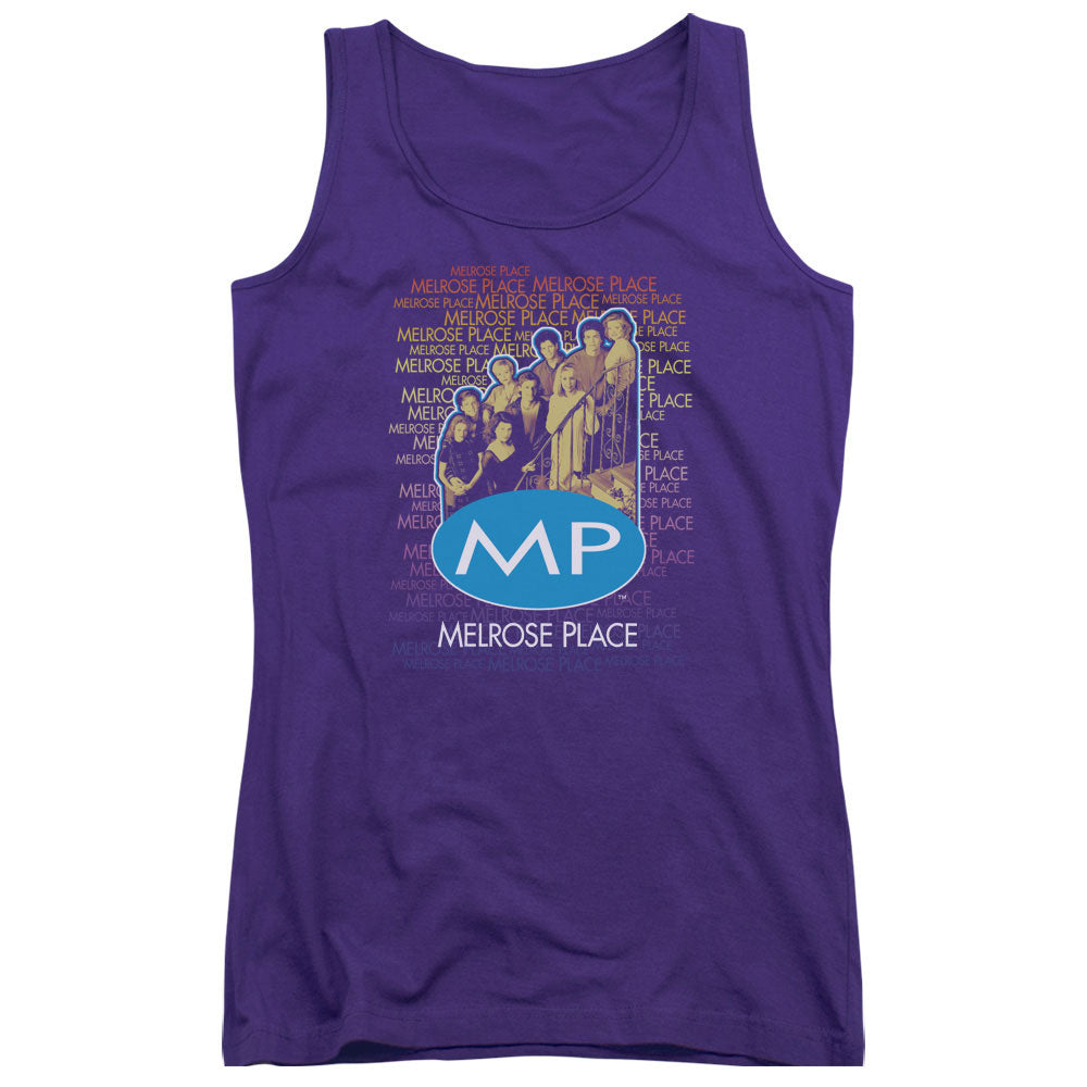 Melrose Place Melrose Place Womens Tank Top Shirt Purple